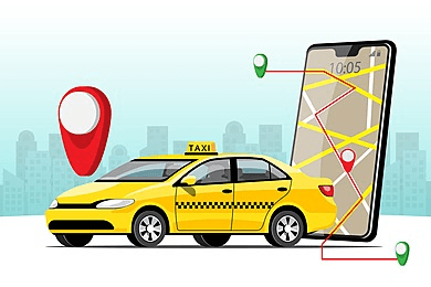 Taxi Navigation Illustration